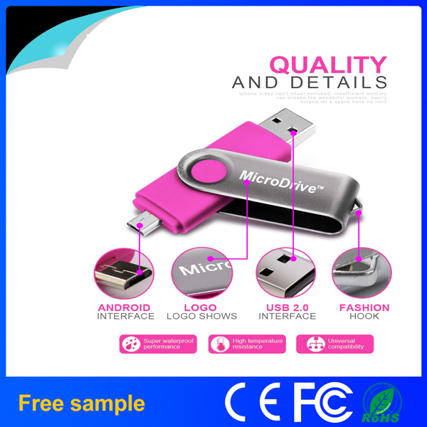 New Arrival Hotsale USB2.0 Swivel OTG USB Flash Drive