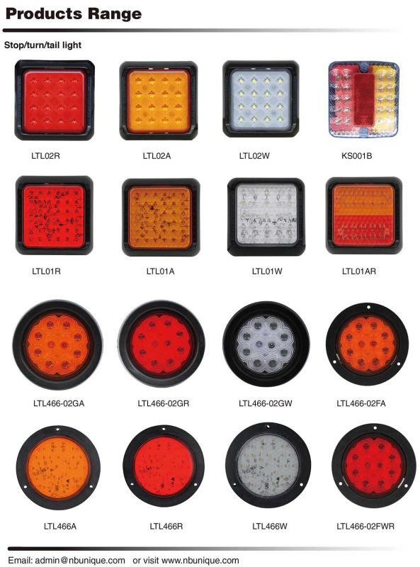 ECE Approved Square LED Turn Light for Heavy Duty Truck and Trailer 2 Year Warranty, Short Delivery Time and Small MOQ