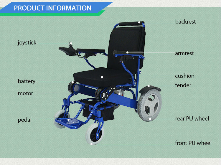 Airport Light Folding Electric Power Wheelchair