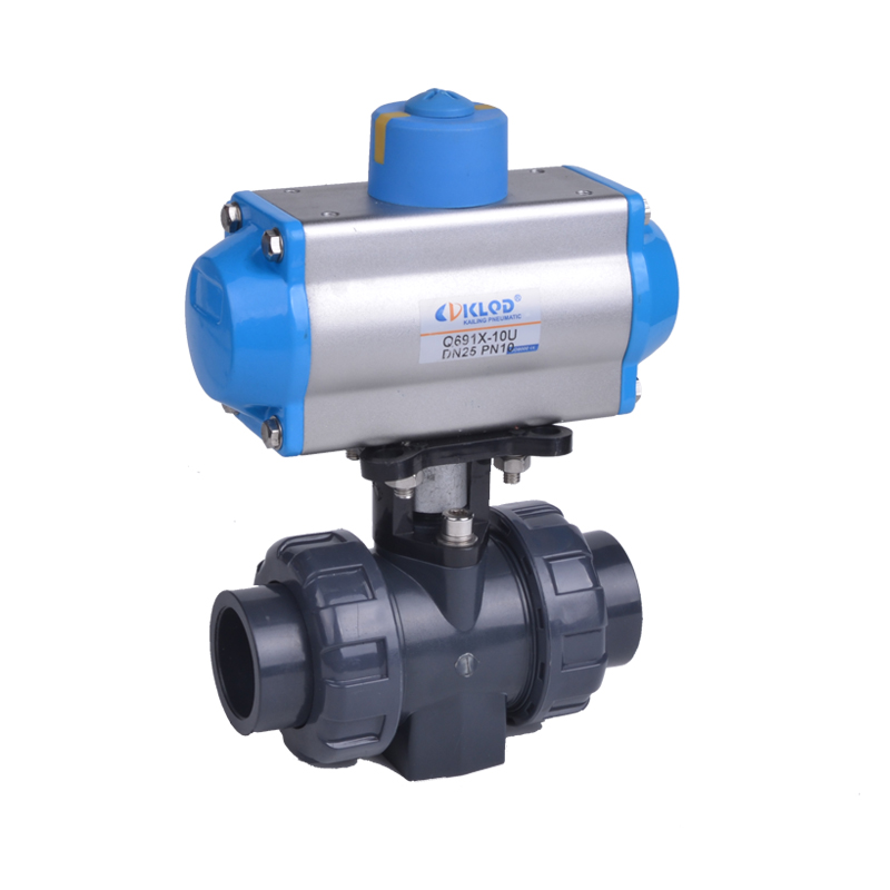 Klqd Brand Dn20 Q691 Series Pneumatic Actuator Controlled CPVC Ball Valve