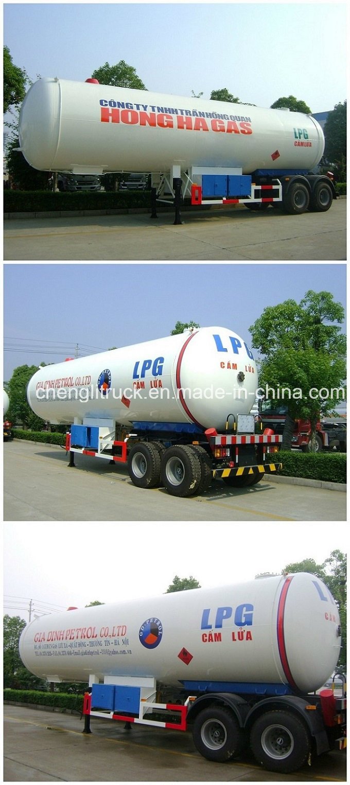 3 Axle 56000L LPG Tank Trailer 25tons LPG Trailer 20tons LPG Gas Trailer for Dubai