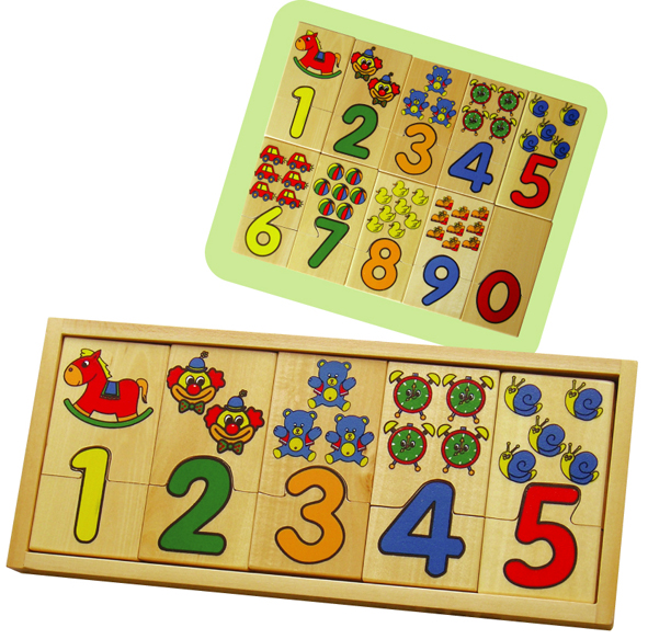 Wooden Number Puzzle for Education