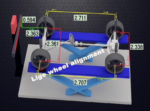 3D Wheel Alignment Auto-Tracking Lifting Post with Ce Certificate Ds7