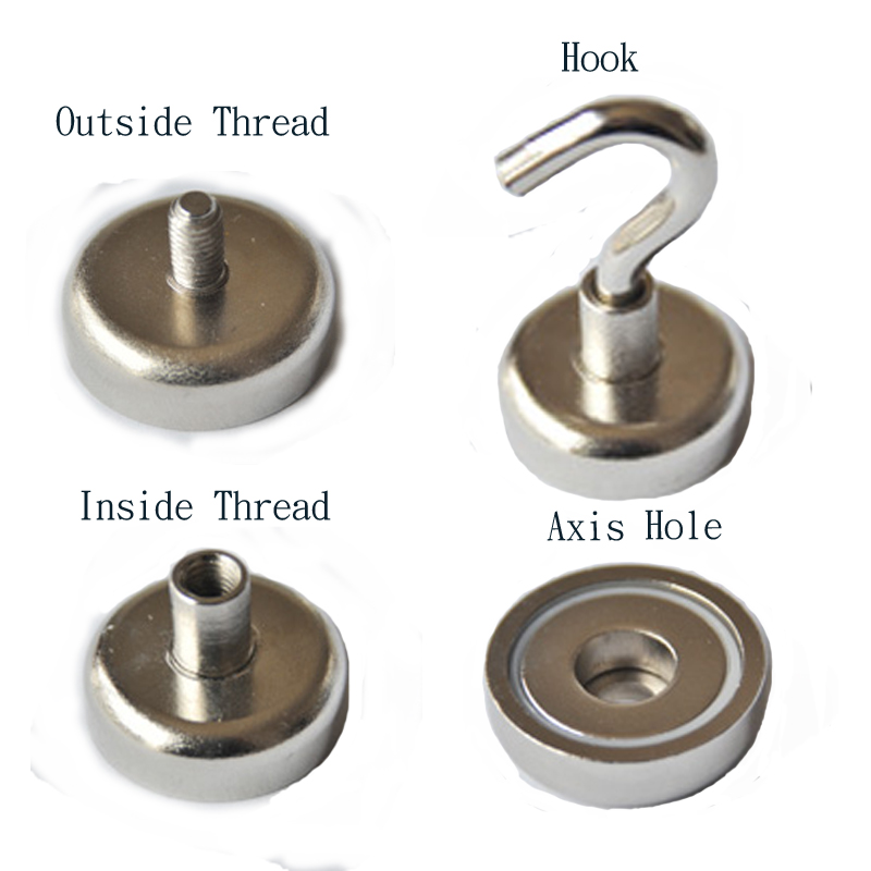 Strong Permanent Magnetic Hook Called Pot Magnet E25 with Nickel Coating