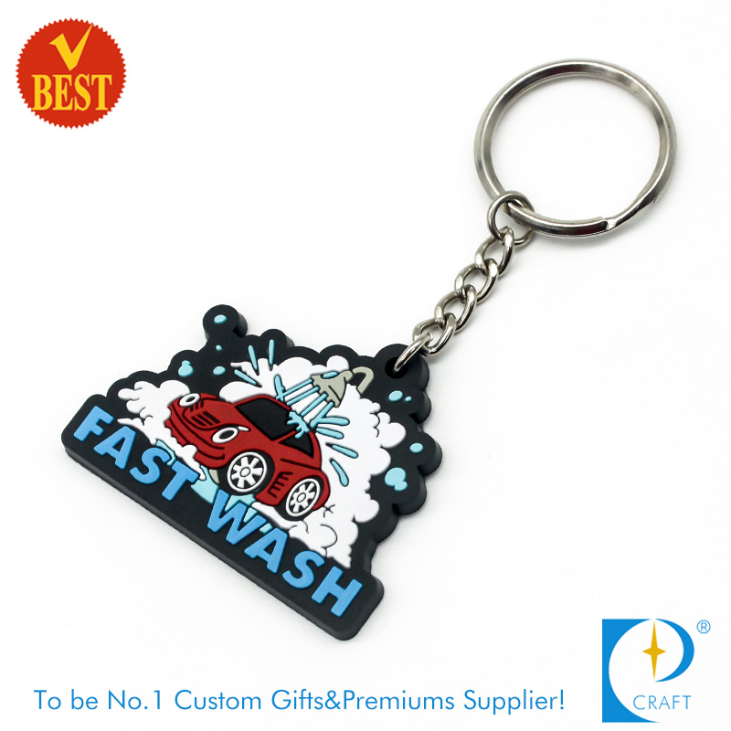 Supply High Quality Customized Logo Rubber Key Ring or Chain for Business Publicity