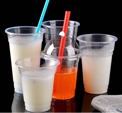 Disposable Domed Lids Smoothie Plastic Cups Milkshake