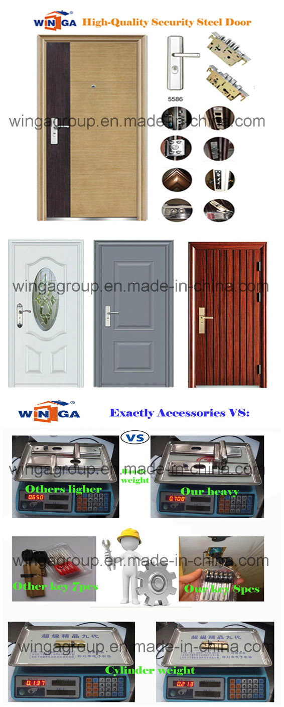 Building Project Water Proof and Sunproof Security Steel Door (W-S-12)