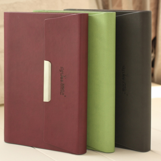 Loose-Leaf Notebook with Magnetic Closure, Notebook with Replaceable Pages, High Quality Business Notebook