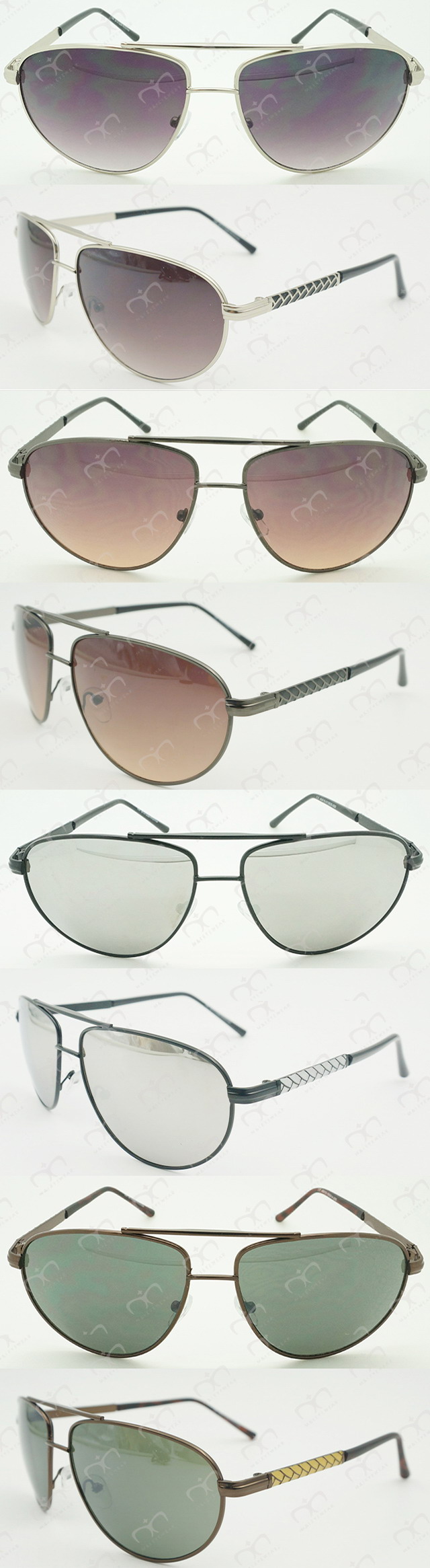 Classic Fashionable Hot Selling UV400 Protection Metal Sunglasses (40415)