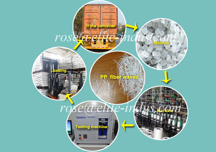Polypropylene/PP Wave Fiber for Concrete