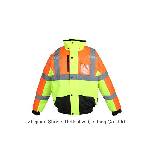 Wholesale Industrial Customed High Visibility Reflective Safety Oxford Jacket