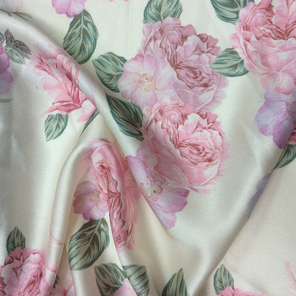 Flower Printing Satin Garment Fabric/ Home Textile Fabric