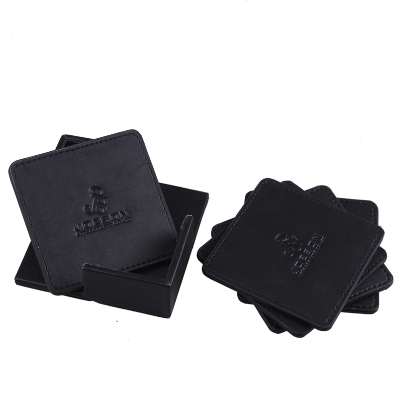 Promotion Gifts Custom Square Leather Drink Coasters