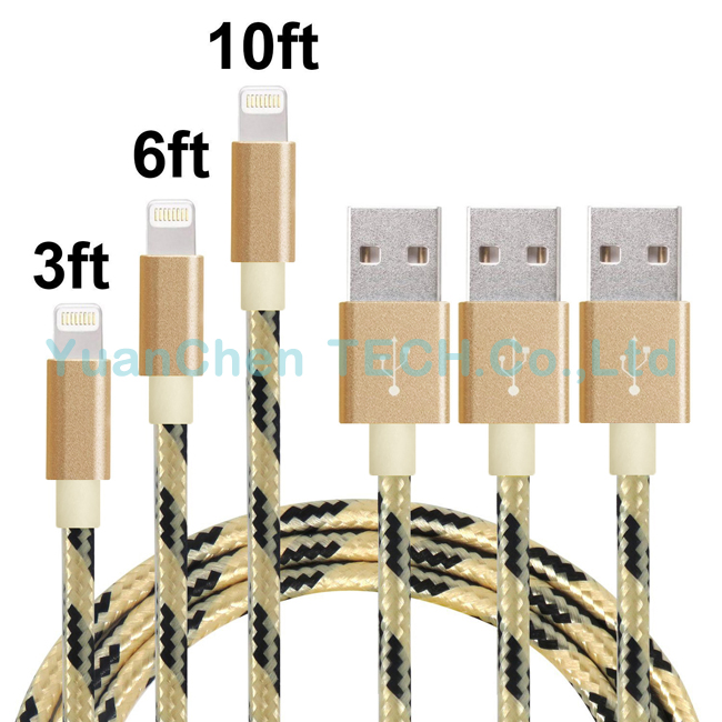 1m/2m/3m Fast Charging Lightning Data USB Cable for iPhone