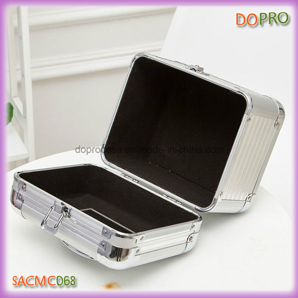 3 in 1 Silver Small Makeup Storage Case with Locks (SACMC068)