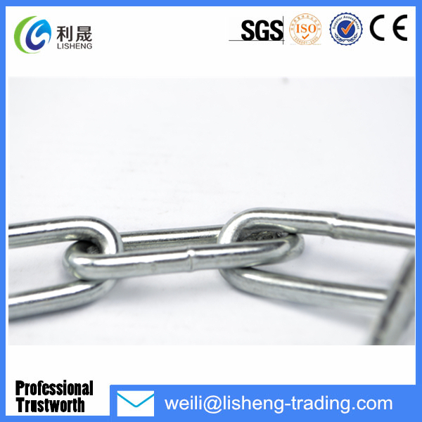 Galvanized Carbon Steel DIN763 Long Link Chain