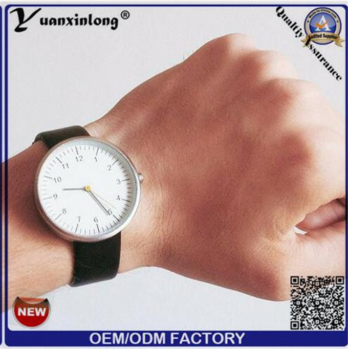 Yxl-537 2016 Men Fashion Custom Logo Watches Wholesale, Watch Genuine Leather, Watch Men Leatherw Watch