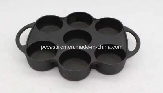 7PCS Preseasoned Cast Iron Cake Mold China Factory