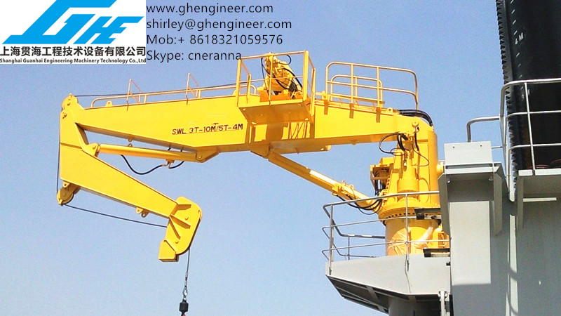 15t Hydraulic Knuckle Boom Marine Deck Crane