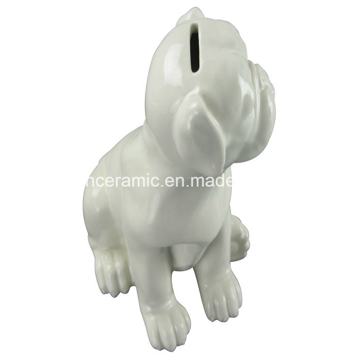 Animal Shaped Porcelain Craft, Ceramic Dog Piggy Bank