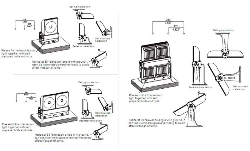 Signcomplex COB IP65 High Power LED Floodlight 300W Studio Lighting with UL Dlc Ce RoHS