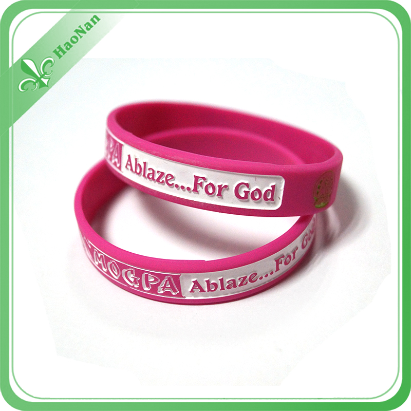 Cheap Price Custom Logo Promotional Printed Silicone Bracelet