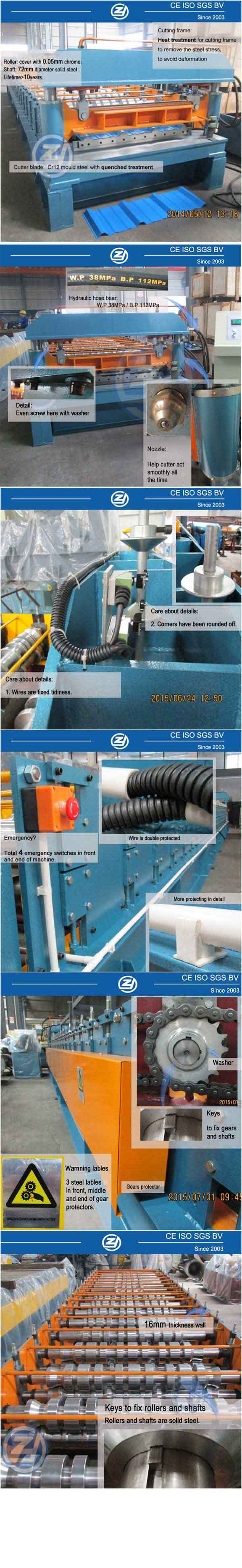 PLC Touch Screen Control Corrugated Metal Roof Roll Forming Machine