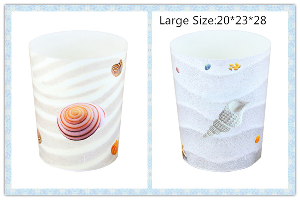 Round Plastic Sea Shells Garbage Bin (FF-5224-4)