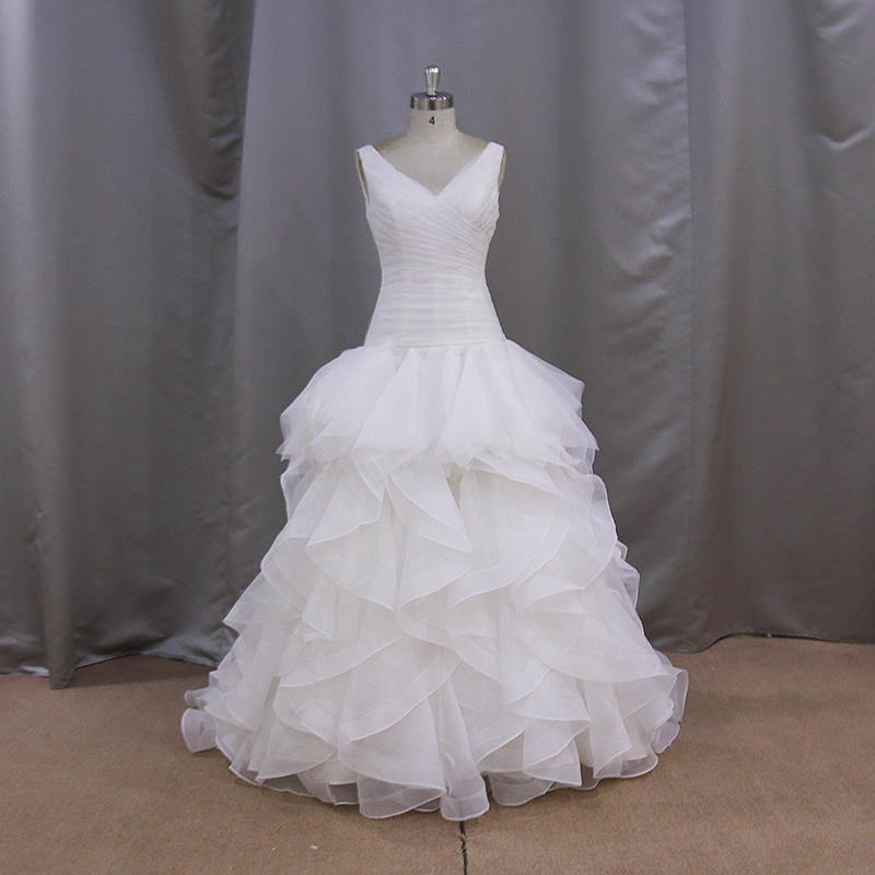 Organza Cocktail Bridal Dress Puffy Wedding Dress