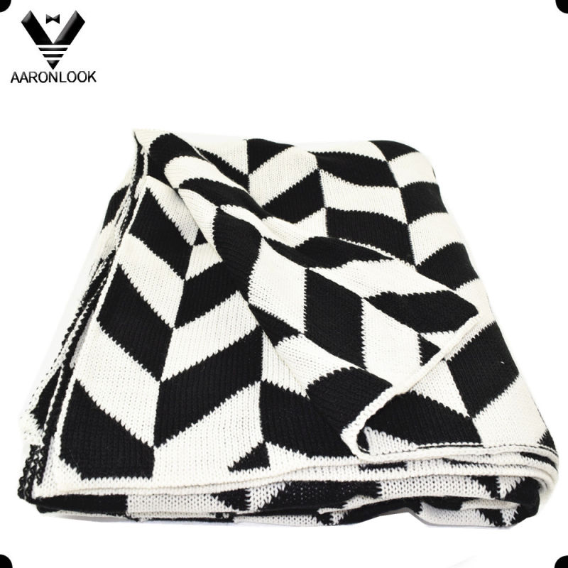 2016 New Fashion Twill Jacquard Pattern Acrylic Blanket