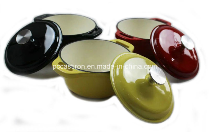 3PCS Enamel Cast Iron Cookware Set for Three Size Casserole