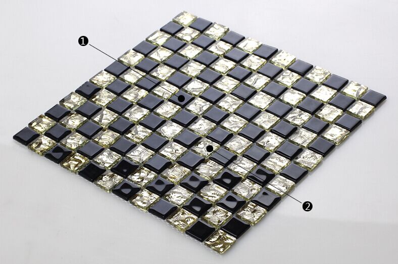 13 Facets Diamond Mirror Glass Square Mosaic Tile