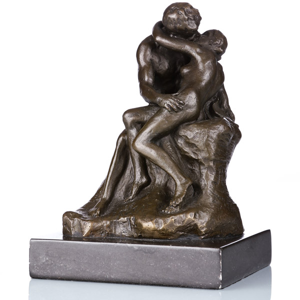 Classical Bronze Sculpture The Kiss Decor Brass Statue TPE-186