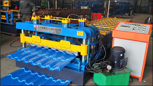 ISO Roofing Tile Roll Forming Machine, Tile Roll Forming Machine, Metal Tile Rollformer