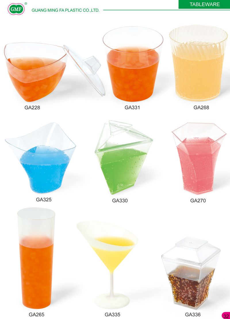 Plastic Cup Triangle Clear Plastic Bijoux Cup Tableware