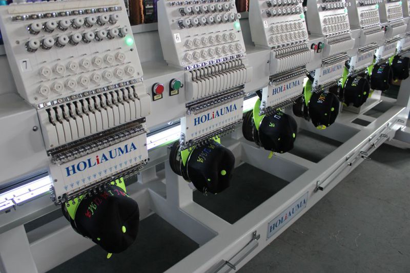 Holiauma Eight Head 15 Needle Embroidery Machine / Cap T-Shirt Garment Computer Embroidery Machine