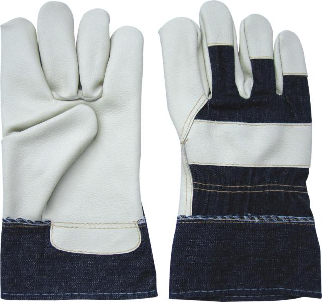 Light Color Full Palm Furniture Leather Half Lined Glove