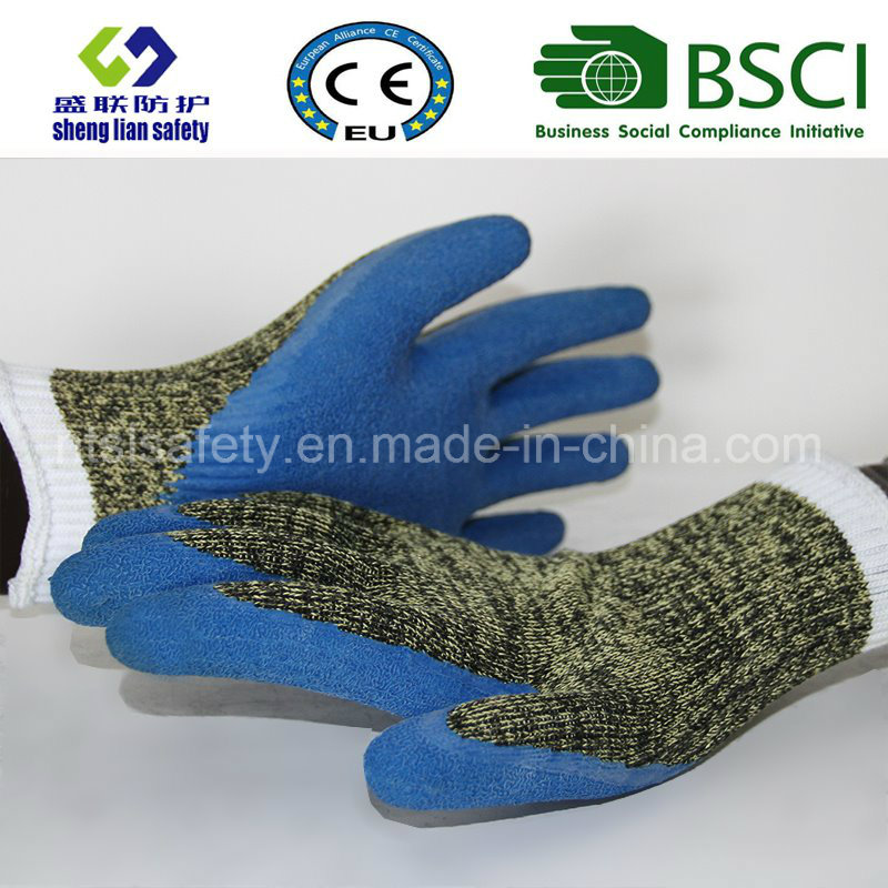 Aramid/Steel Liner with Smart Grip Latex Coating Safety Gloves