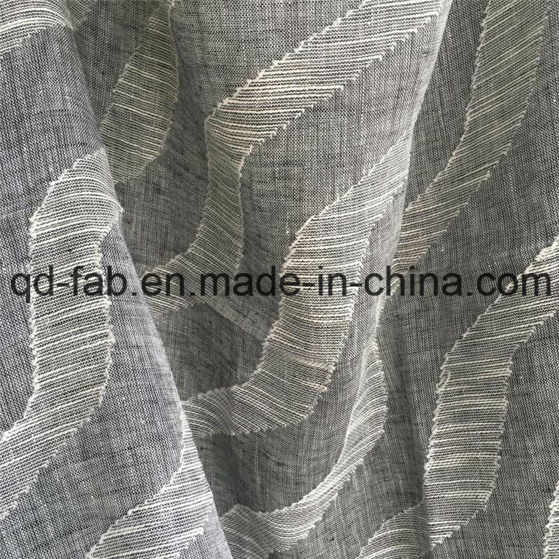 70*58 Cotton Linen Jacquard Woven Fabric (QF16-2516)