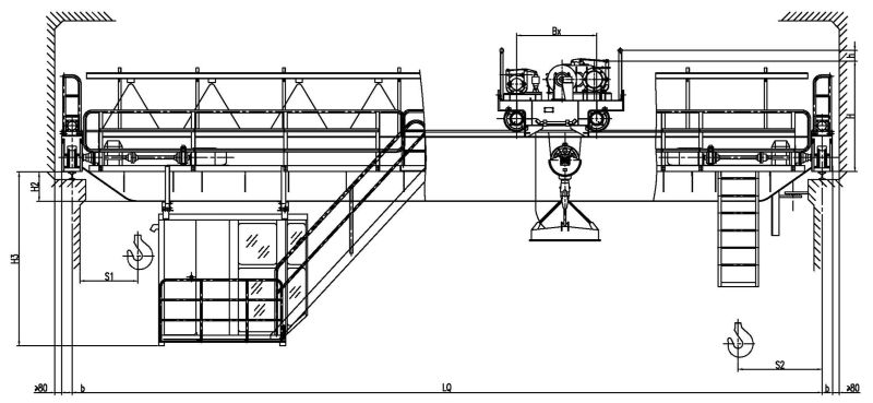 Magnet Overhead Crane with Capacity 5 Ton to 32 Ton