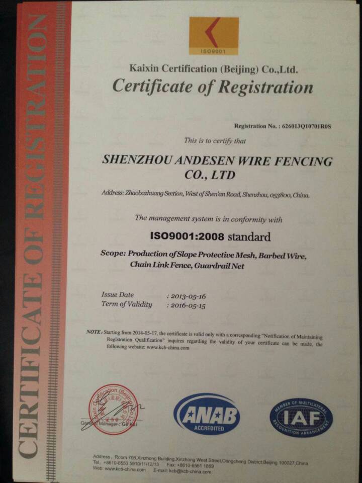 ISO 9001 Galvanized Barbed Wire