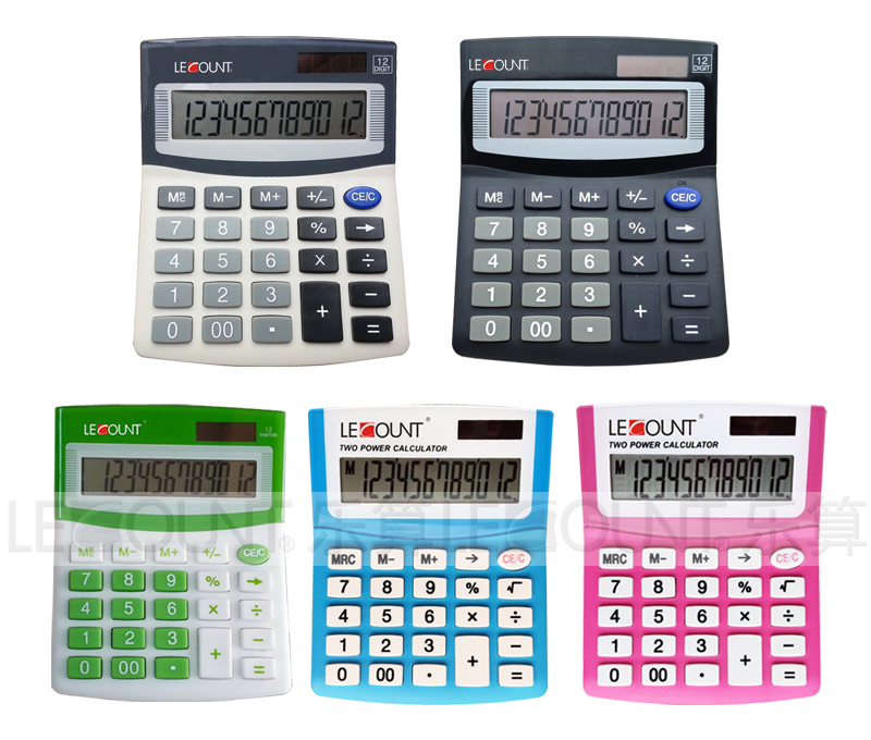 Various Color 12 Digits Dual Power Medium Size Desktop Calculator (LC209A)