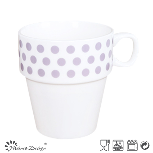 10oz Stackable Mug with Simple Color Print