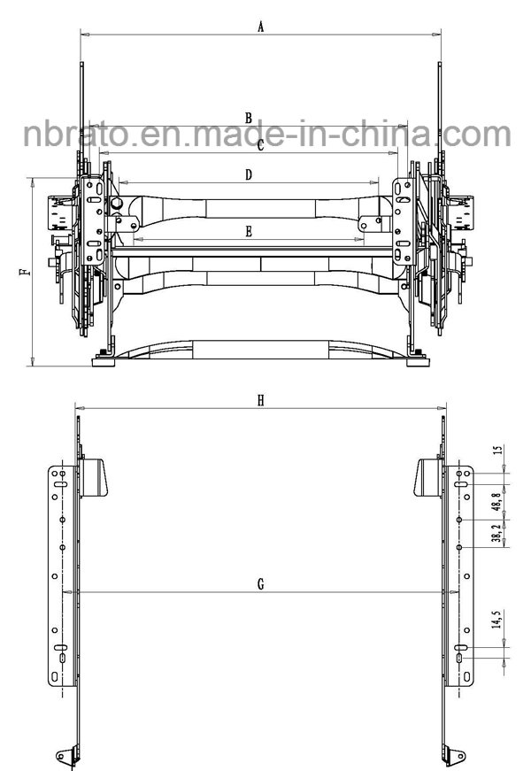 4311 Single Manual Furniture Chair Recliner Mechanism