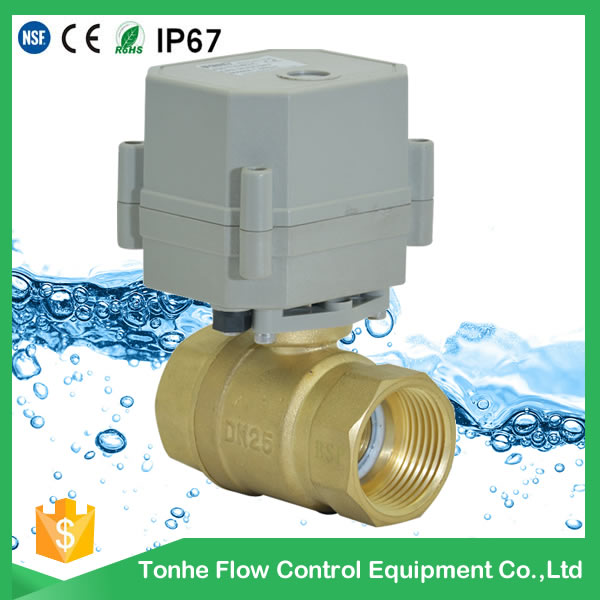 2016 OEM 1 Inch Water Brass Valve Garden Irrigation Electric Motorized Ball Valves