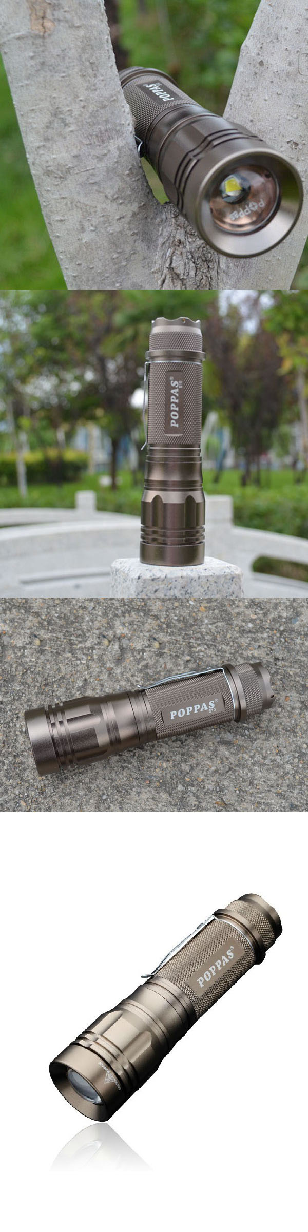 10W CREE Xm-L T6 High Power Aluminum LED Torch (POPPAS-S10)