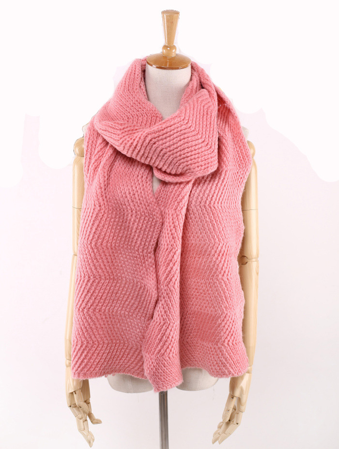 Womens Unisex Winter Warm Wave Uneven Knitting Heavy Knitted Scarf (SK160)