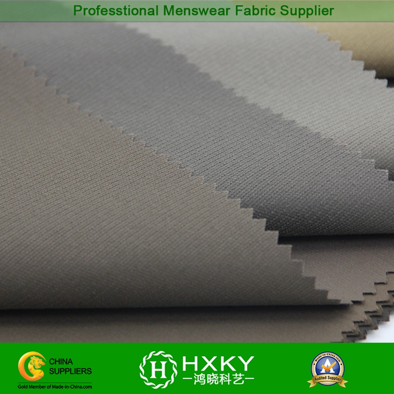 Brushed Plain Dyed Stretch Polyester Fabric for Windbreaker or Jacket