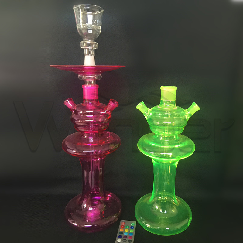 Hookah Glass Crystal 47cm Tall and LED Light