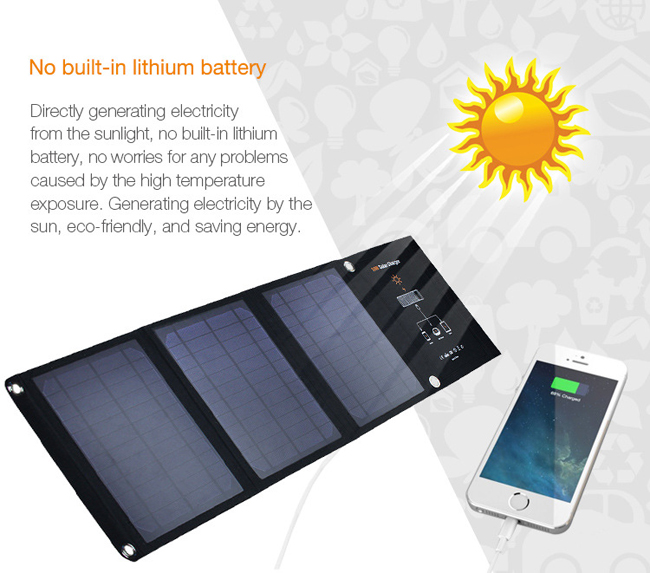 Universal 16W Folding Solar Panel Charger External Power Bank